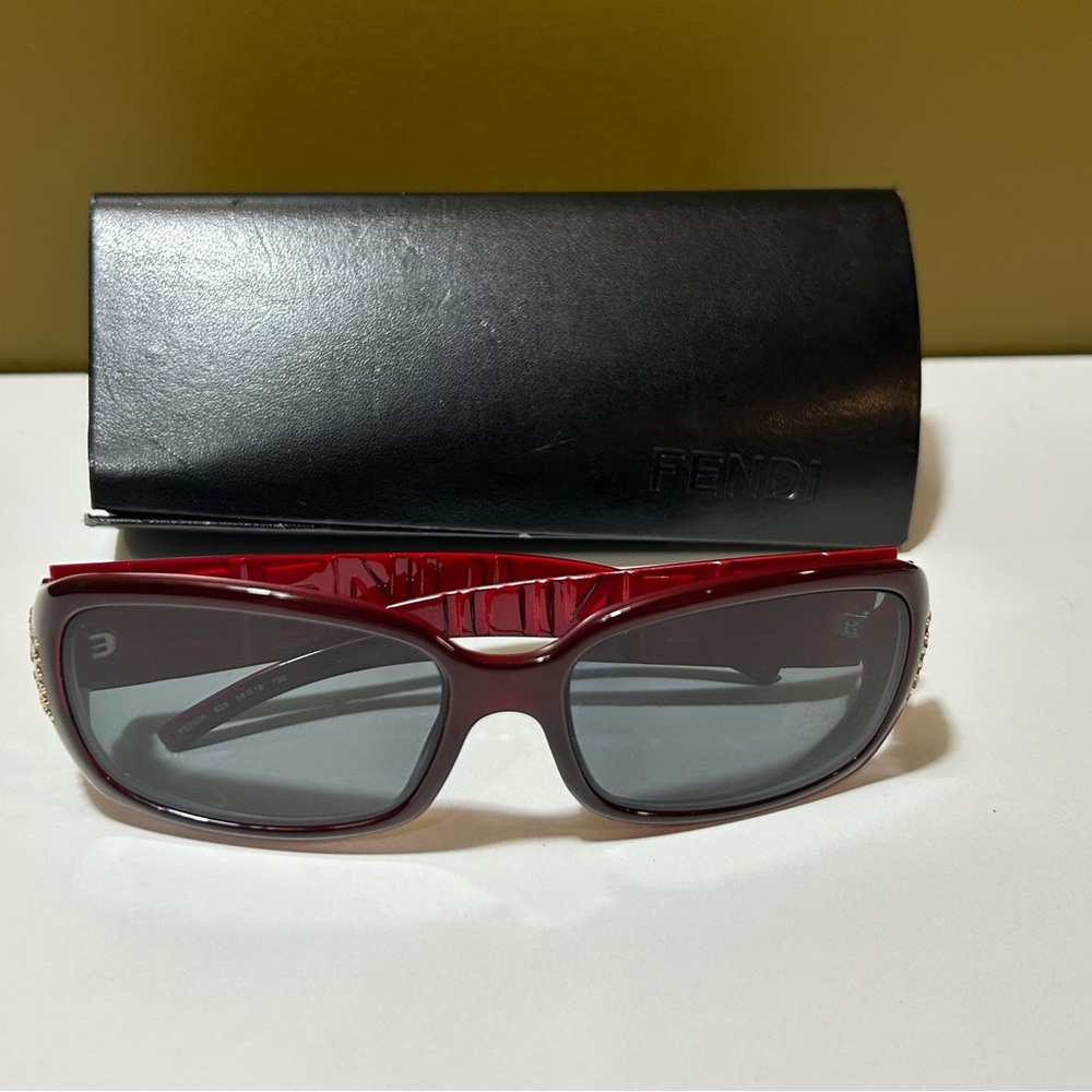 Fendi Red and Black Sunglasses